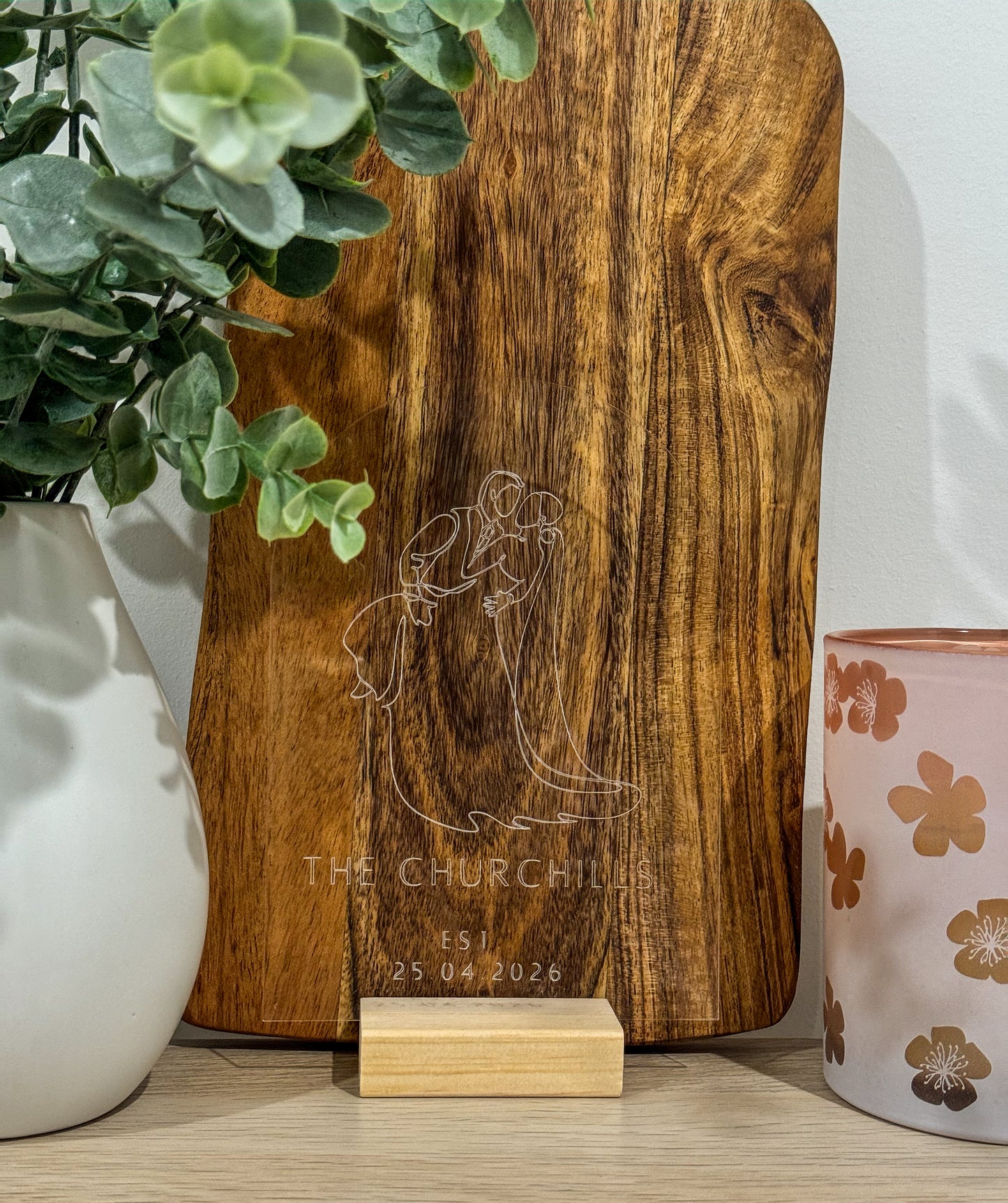 Personalised Newlyweds Acrylic Sign