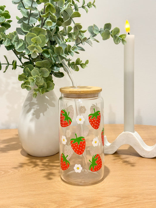Strawberry Glass Cup