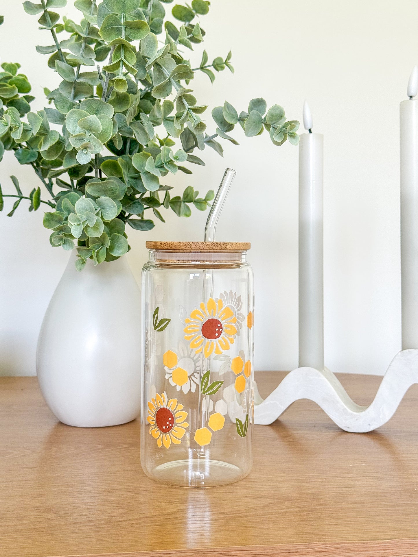 Sunflower Glass Cup