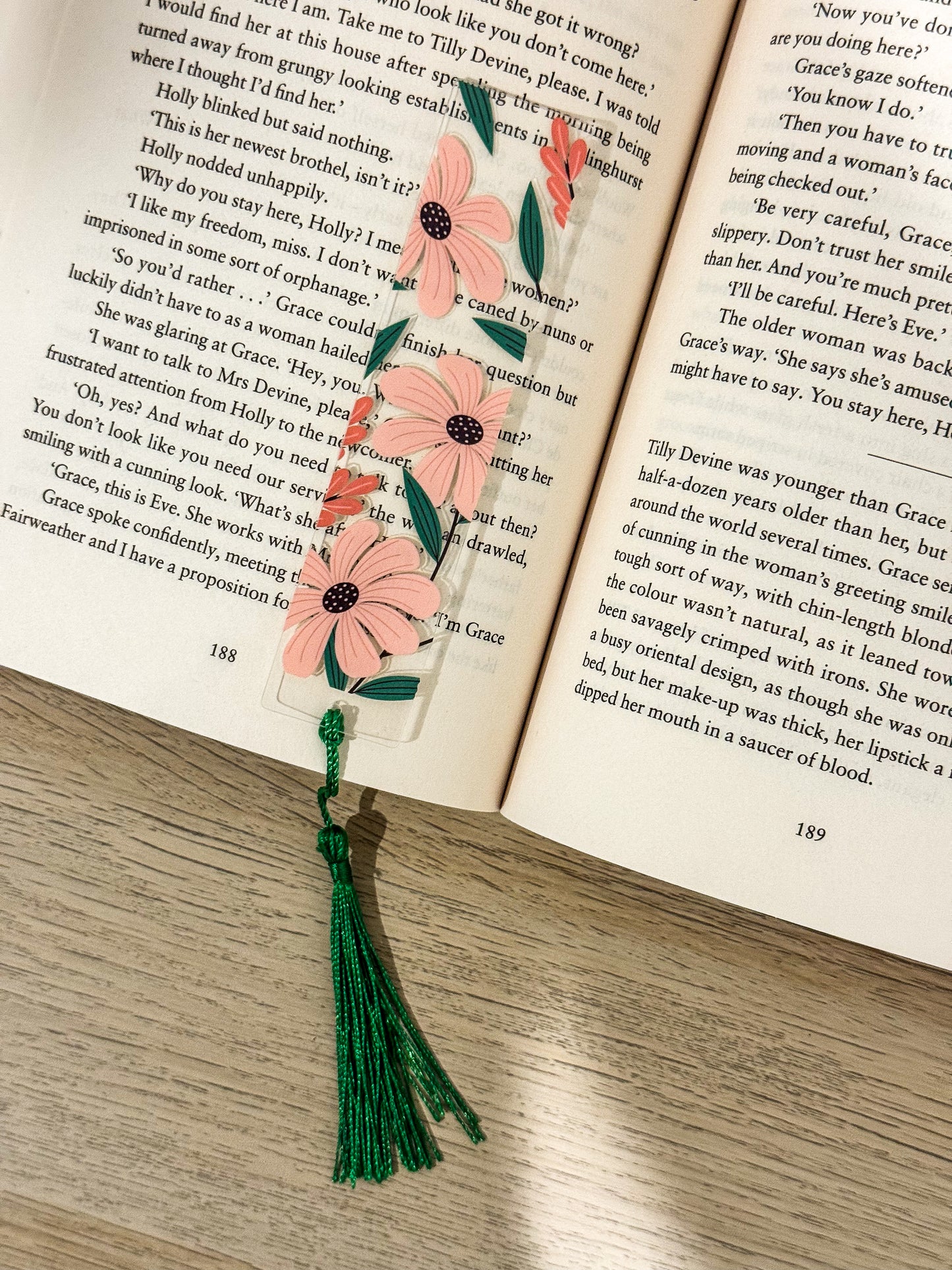 Flower Acrylic Bookmarks