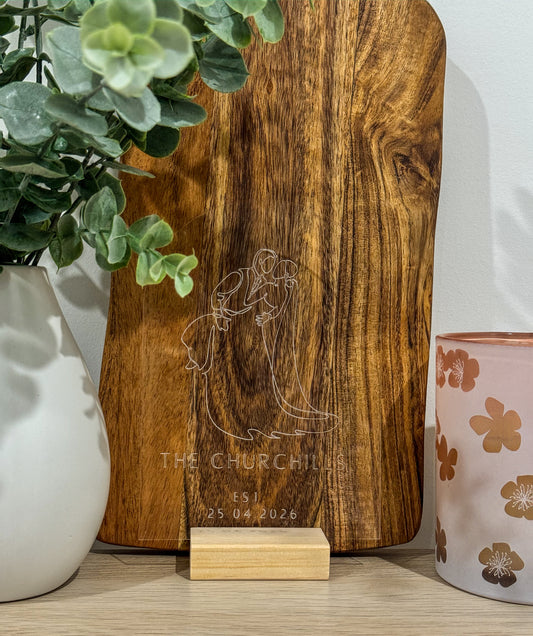 Personalised Newlyweds Acrylic Sign