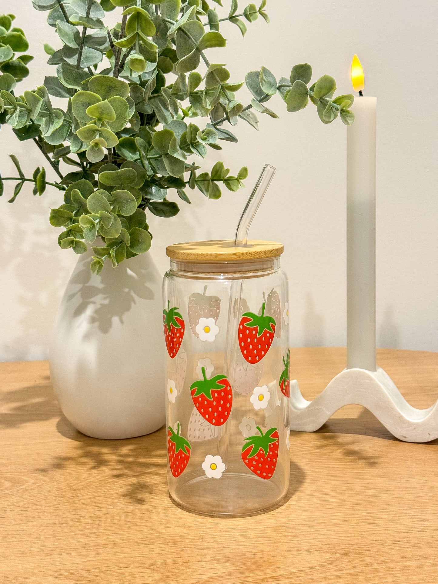 Strawberry Glass Cup
